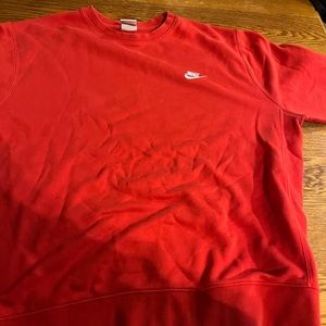 Red Nike crewneck